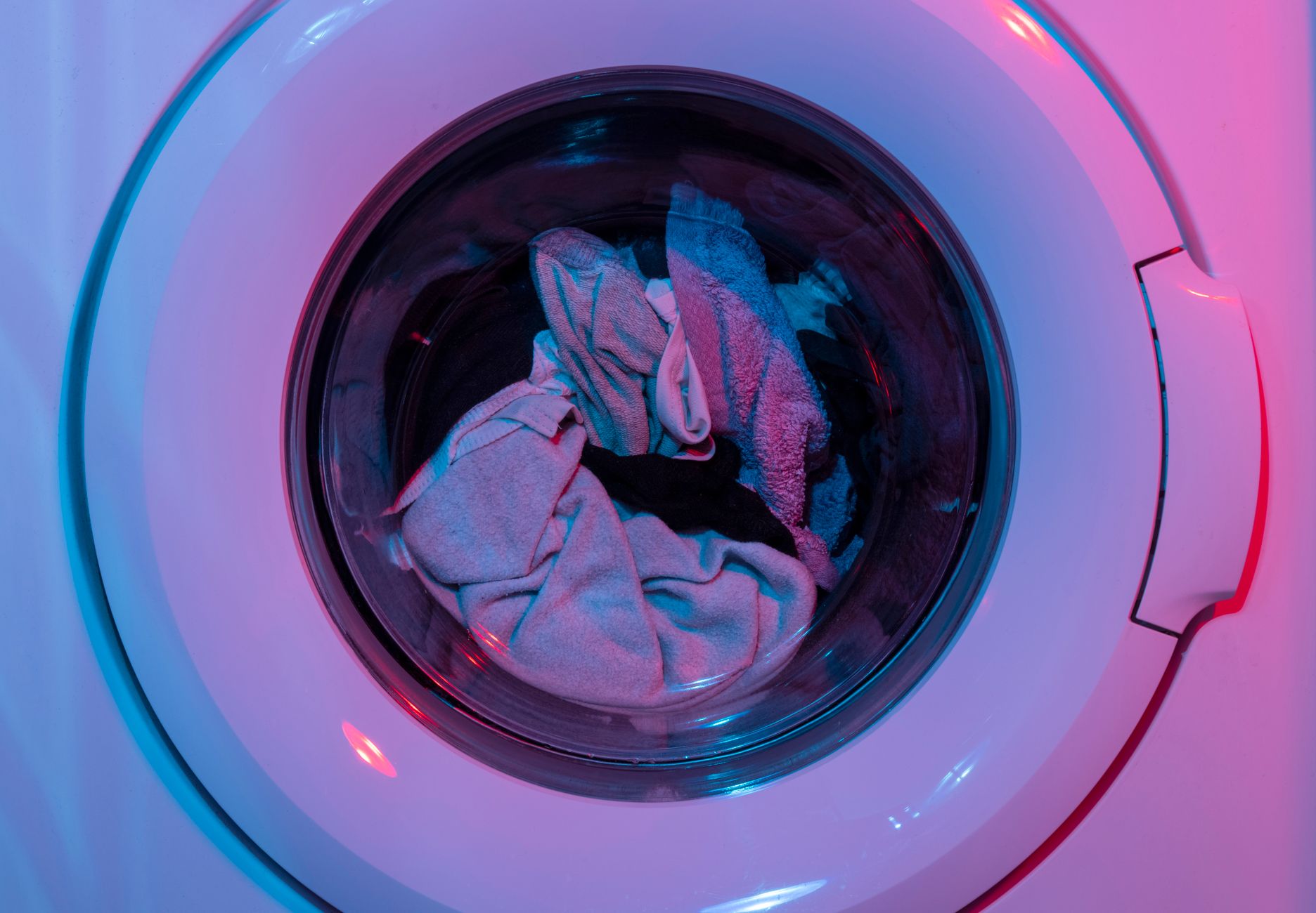 Tambour de lave-linge en cours de cycle