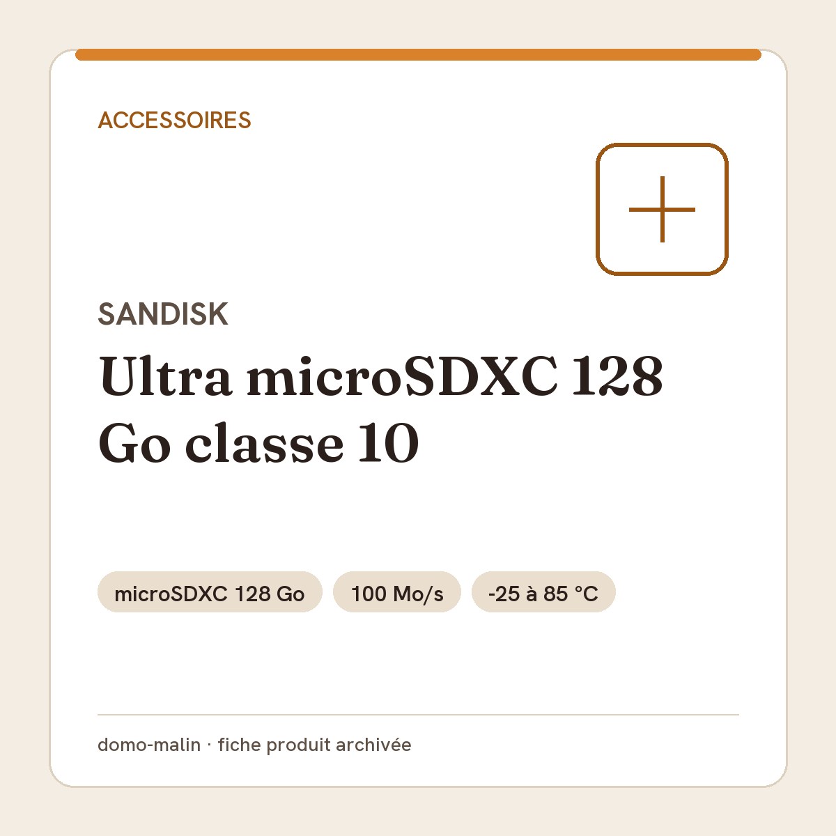 SanDisk Ultra microSDXC 128 Go classe 10